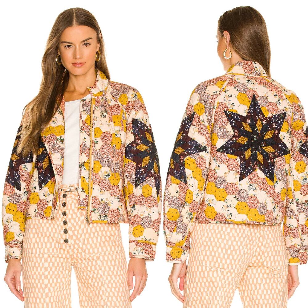Ulla Johnson NEW Elettra Patchwork Jacket in Meadow